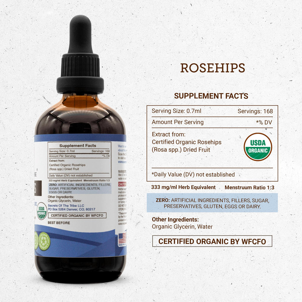Secrets of the Tribe Rosehips Tincture Alcohol-Free Extract