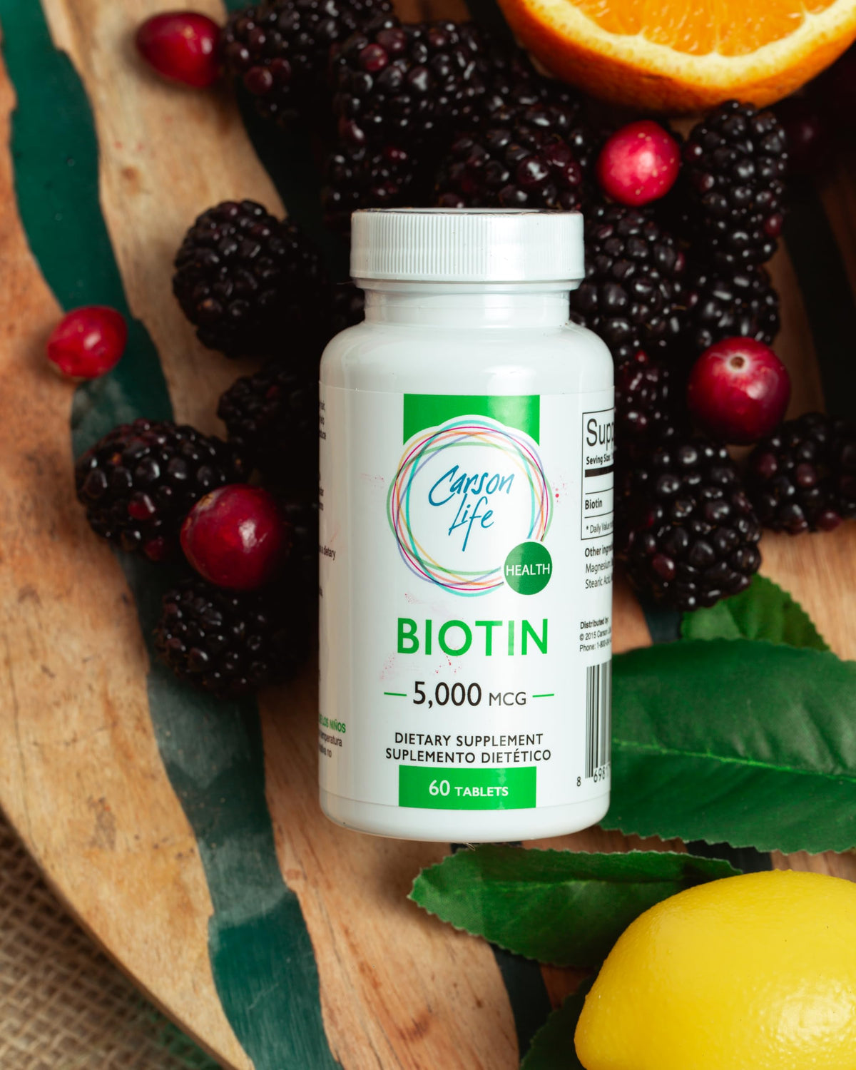 Carson Life Biotin Supplement Tablets for Hair, Skin and Nails - 60 Tablets - image 2
