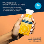 Transcend Foods Mini Orange Gel (.6 oz) Fast-Acting Carb Gel