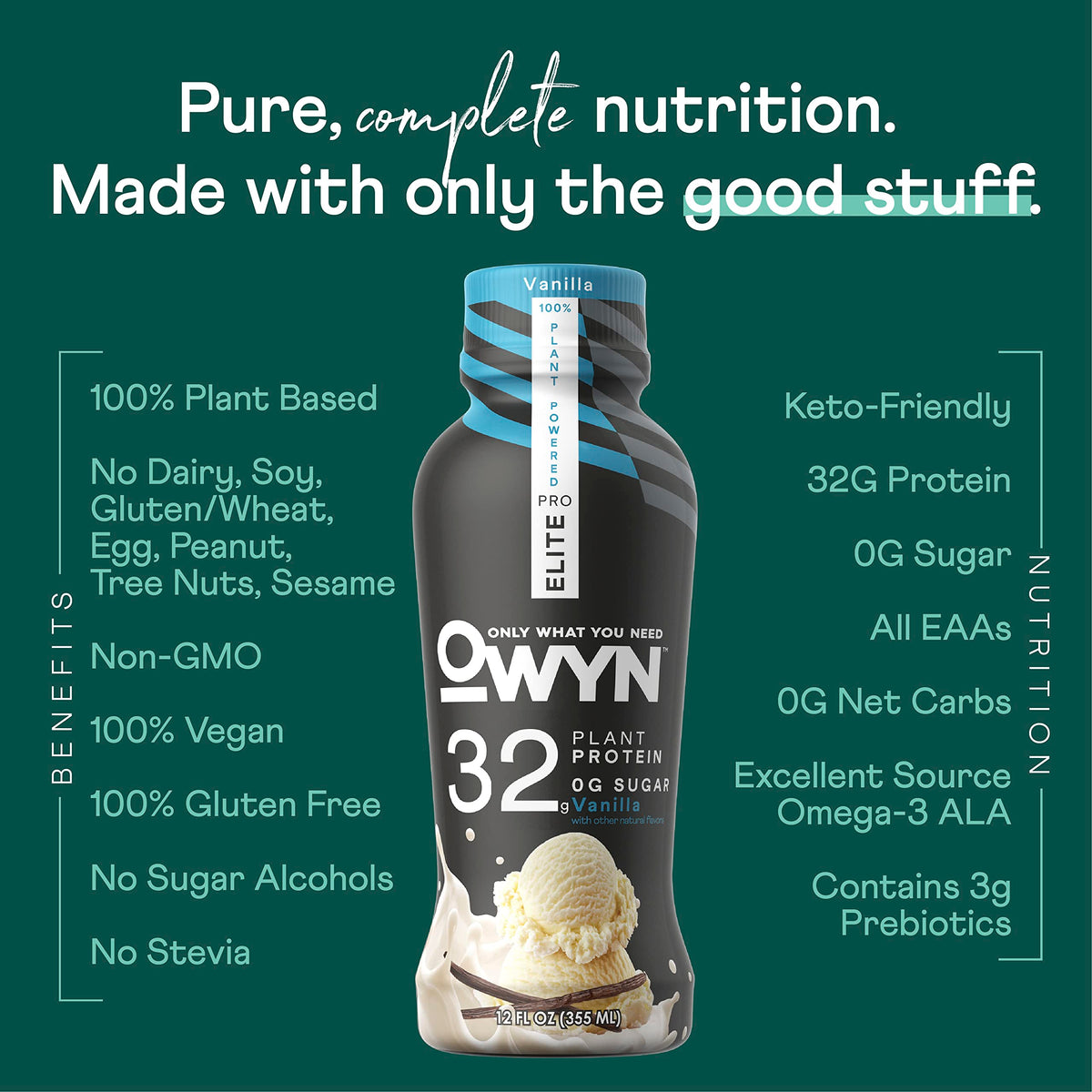 OWYN Only What You Need Pro Elite Vegan Protein Shake - 24 Pack - image 3