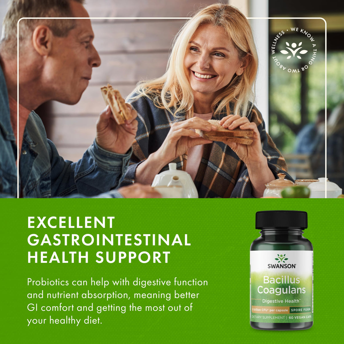 Swanson Bacillus Coagulans - Natural Probiotic Supplement Supporting