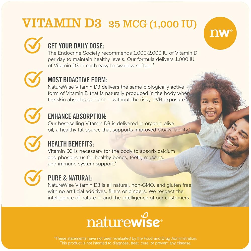 NatureWise Vitamin D3 1000 IU & B Complex - 360 Count - image 4