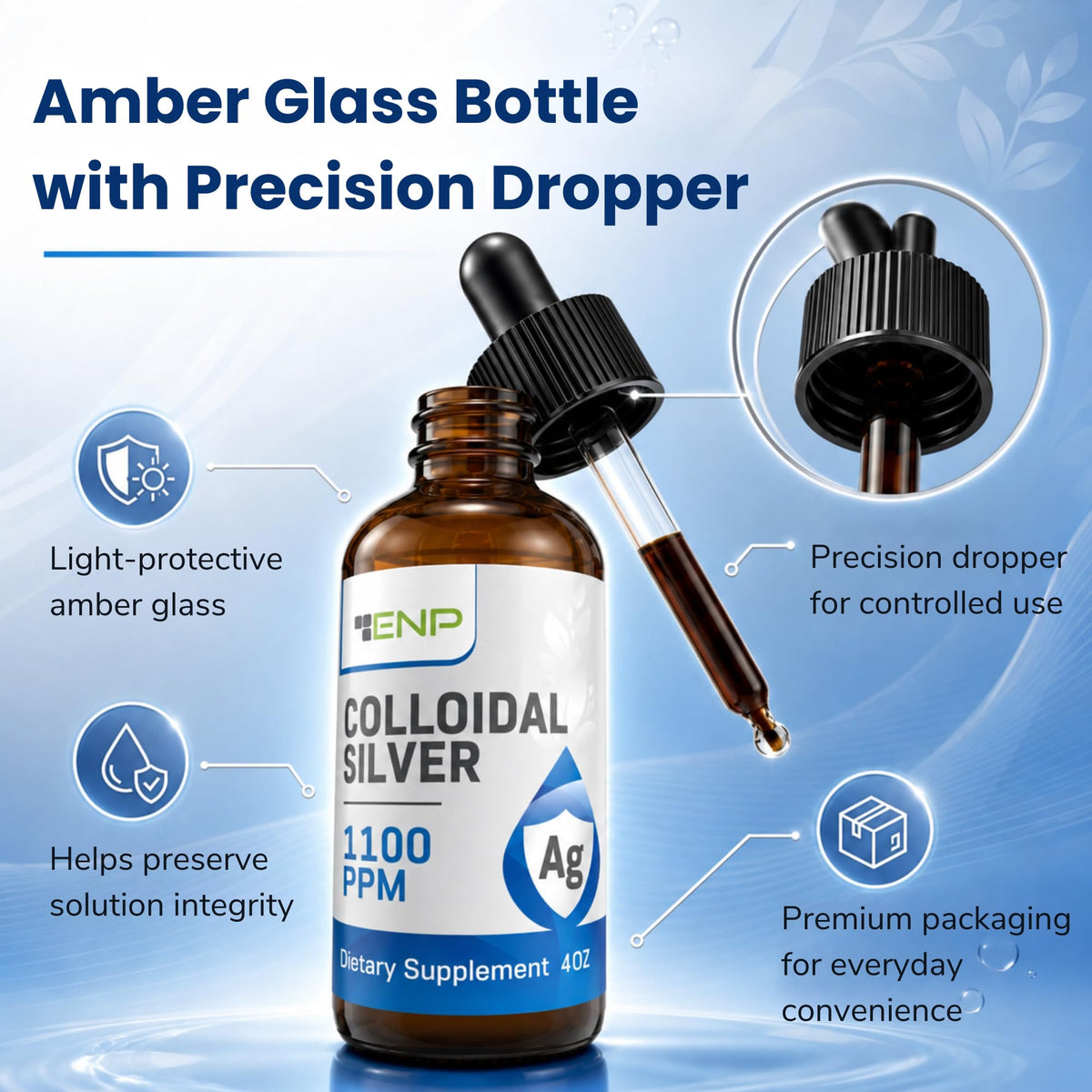 ENP Colloidal Silver Liquid 1100 ppm Mineral Supplement - 4 fl oz - image 4