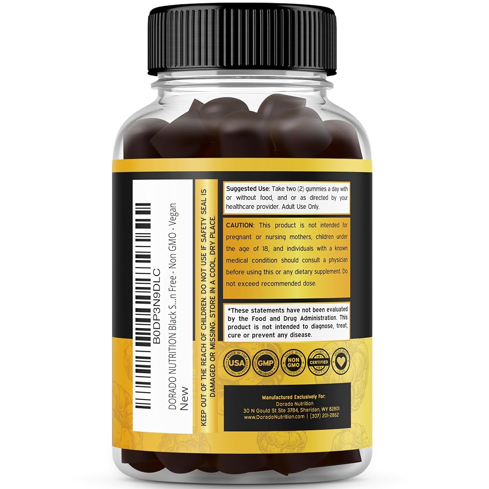 Dorado Nutrition Black Seed Oil Gummies Immune Support - 60 Count - image 3