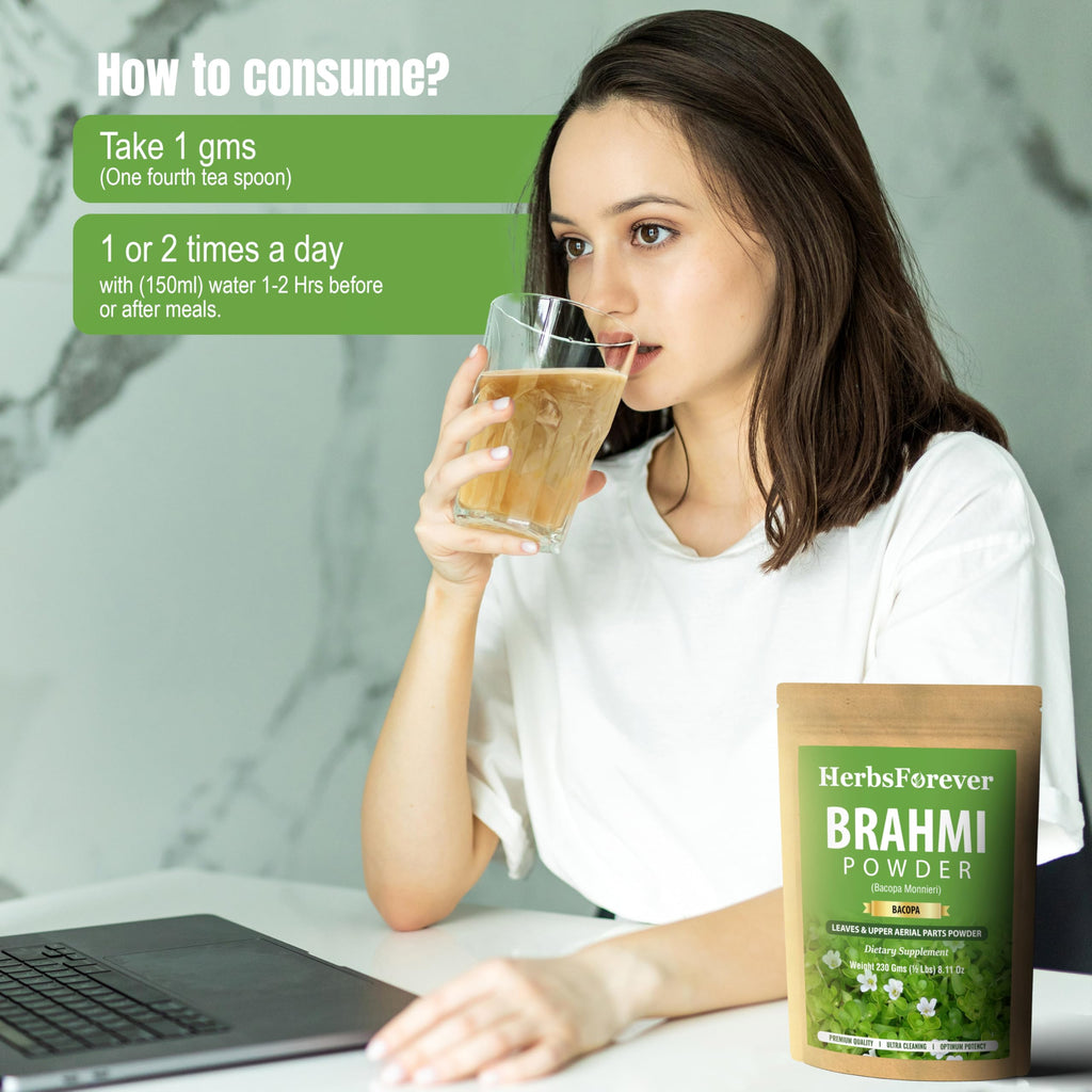 Herbsforever Brahmi Powder 100% Pure Bacopa Monnieri - 230g - image 5