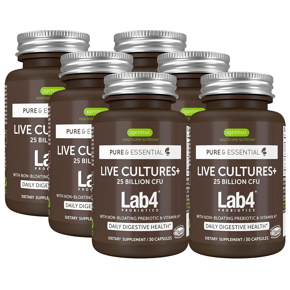 Igennus Live Cultures+ Lab4 Probiotic - 180 Capsules