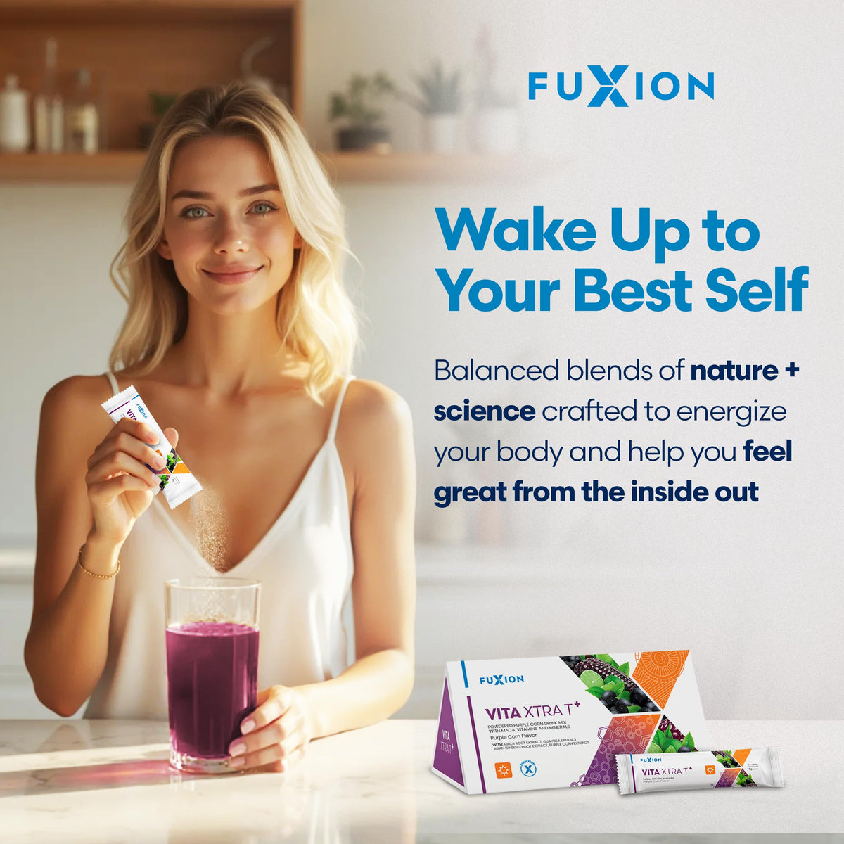 FuXion Vita Xtra T+ Energy Drink Powder - 28 Sticks - image 4