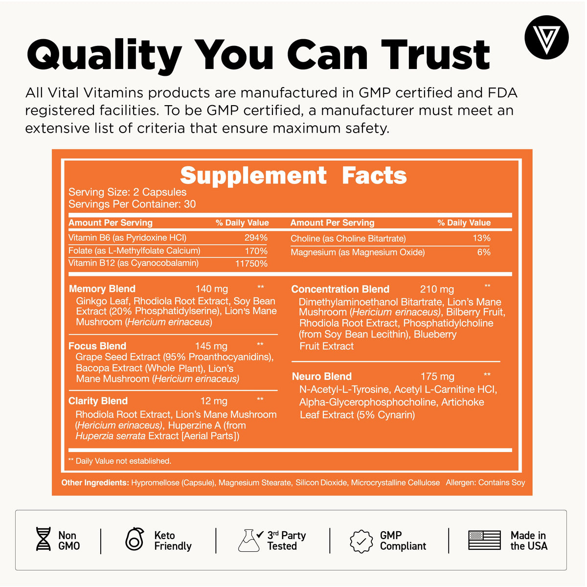 Vital Vitamins Brain Booster Parent