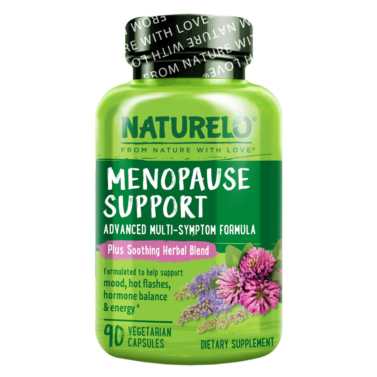 NATURELO Menopause Supplements with Black Cohosh - 90 Capsules