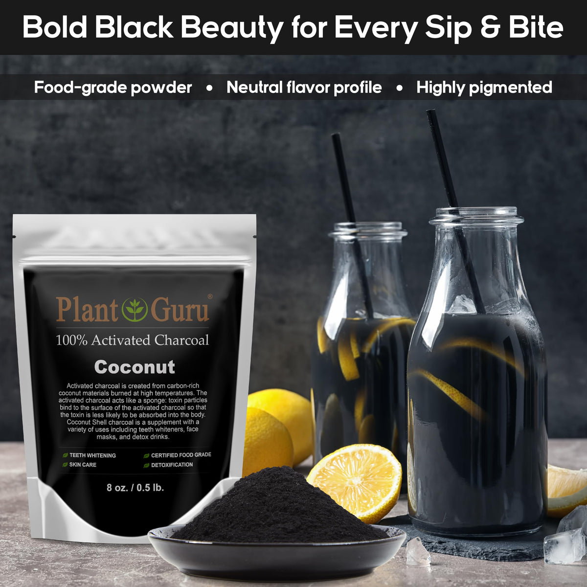 Plant Guru Activated Charcoal Powder Food Grade - 8 oz - image 5