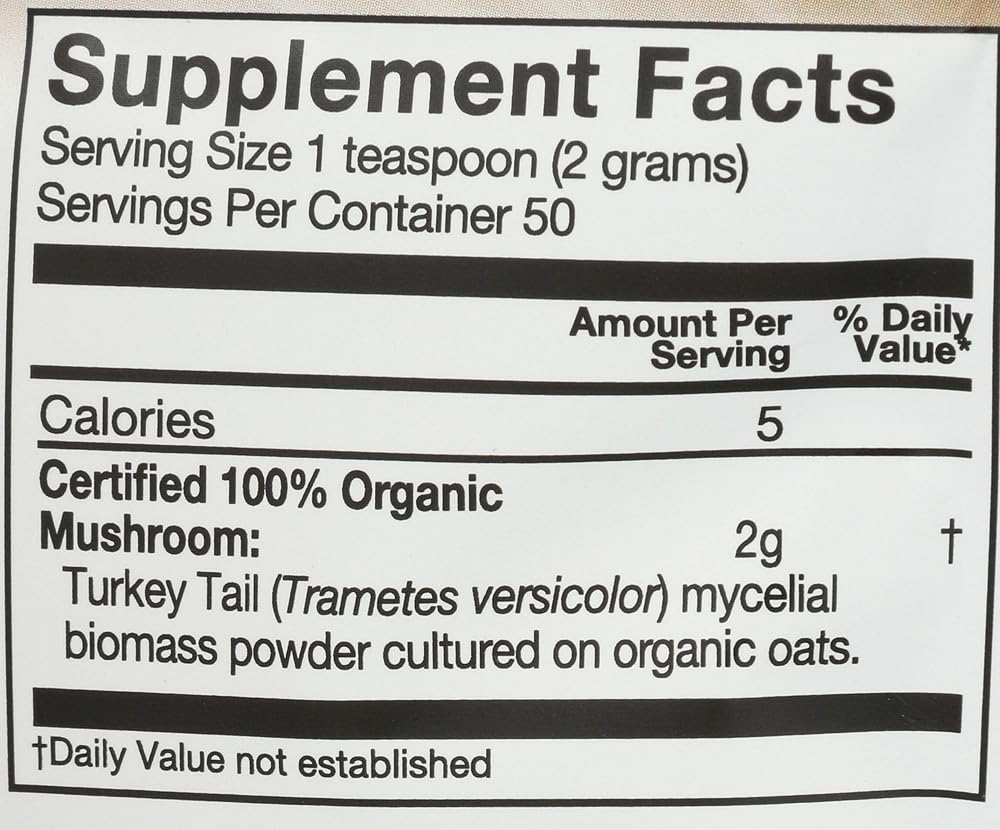 OM Mushroom Superfood Organic Turkey Tail Powder - 100g - image 3