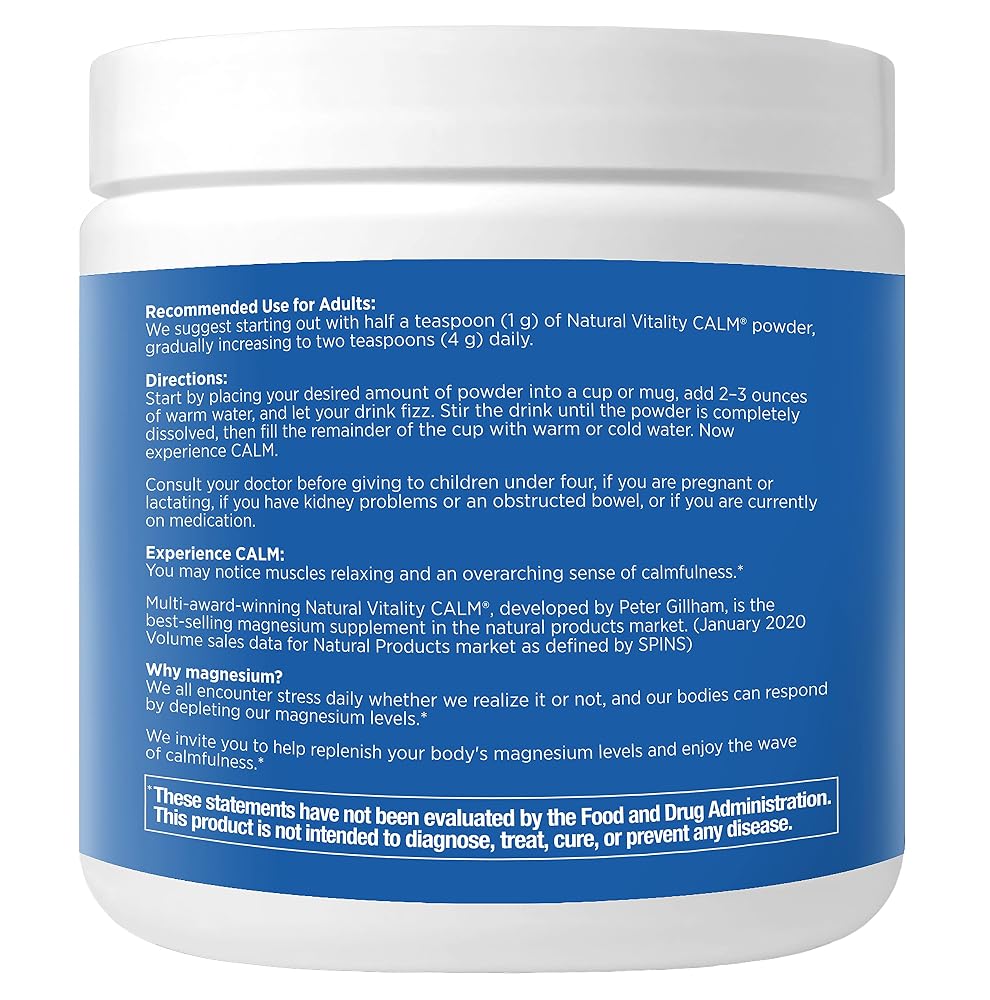 Natural Vitality Calm Magnesium Powder Sweet Lemon - 8 oz - image 10