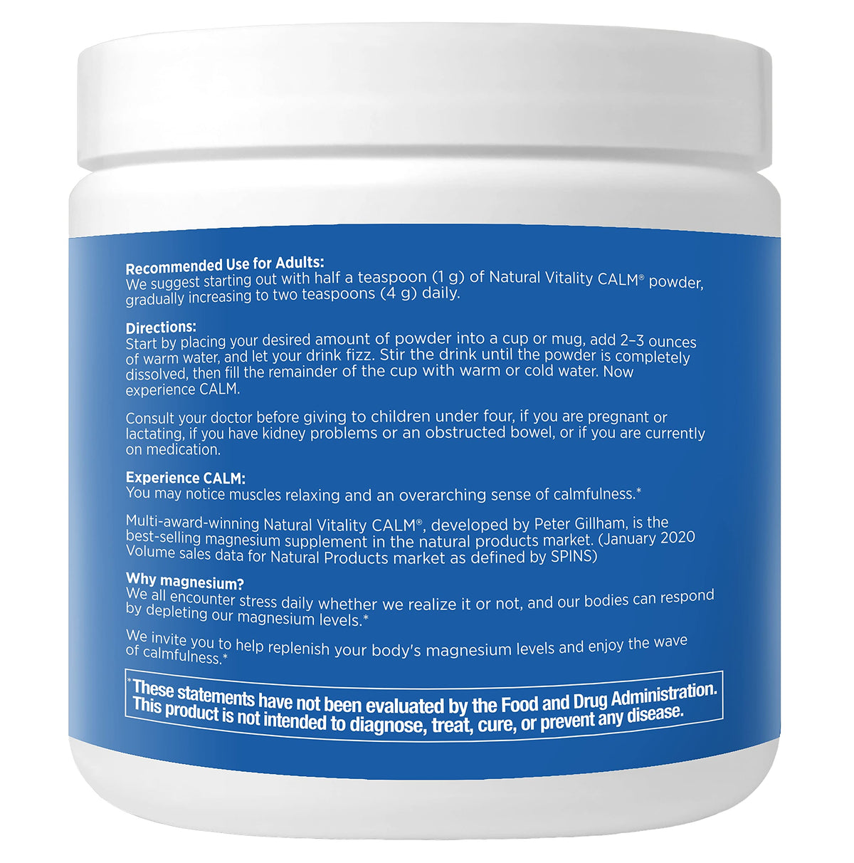 Natural Vitality Calm Magnesium Powder Sweet Lemon - 8 oz - image 10