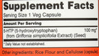 NOW Foods 5-HTP 100mg Vegetarian Capsules - 240 Count - image 3