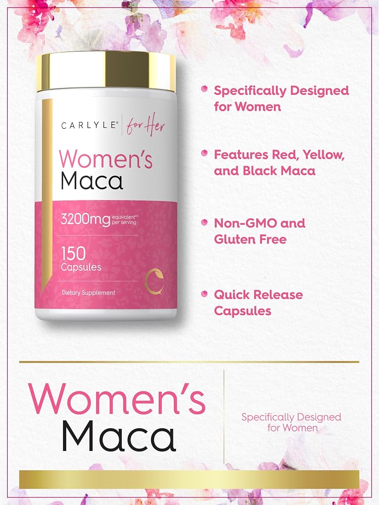 Carlyle Maca Root Capsules for Women - 150 Count - image 4