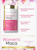 Carlyle Maca Root Capsules for Women - 150 Count - image 4
