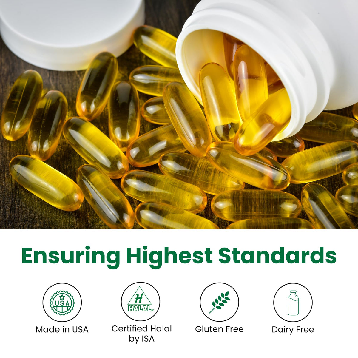 Zaytun Halal Fish Oil 1200mg Omega-3 Daily Wellness - 120 Softgels - image 3