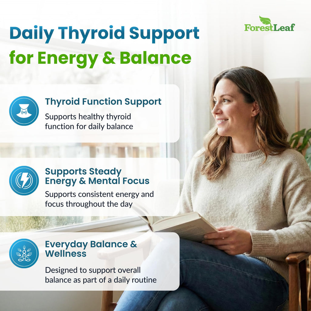 ForestLeaf Thyroid Support with Iodine - 60 Vegetarian Capsules - image 3
