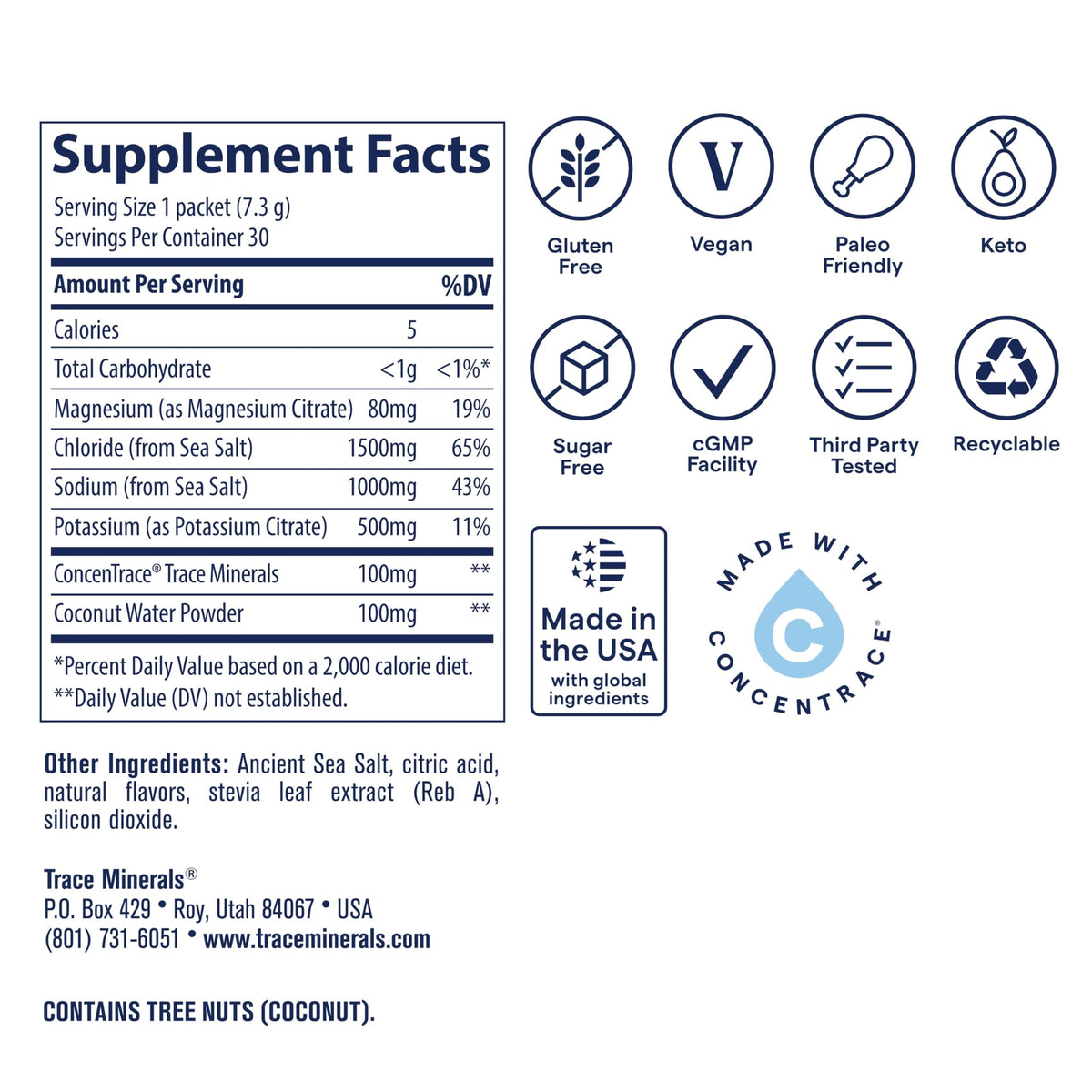 Trace Minerals ZeroLyte Electrolyte Powder Mix