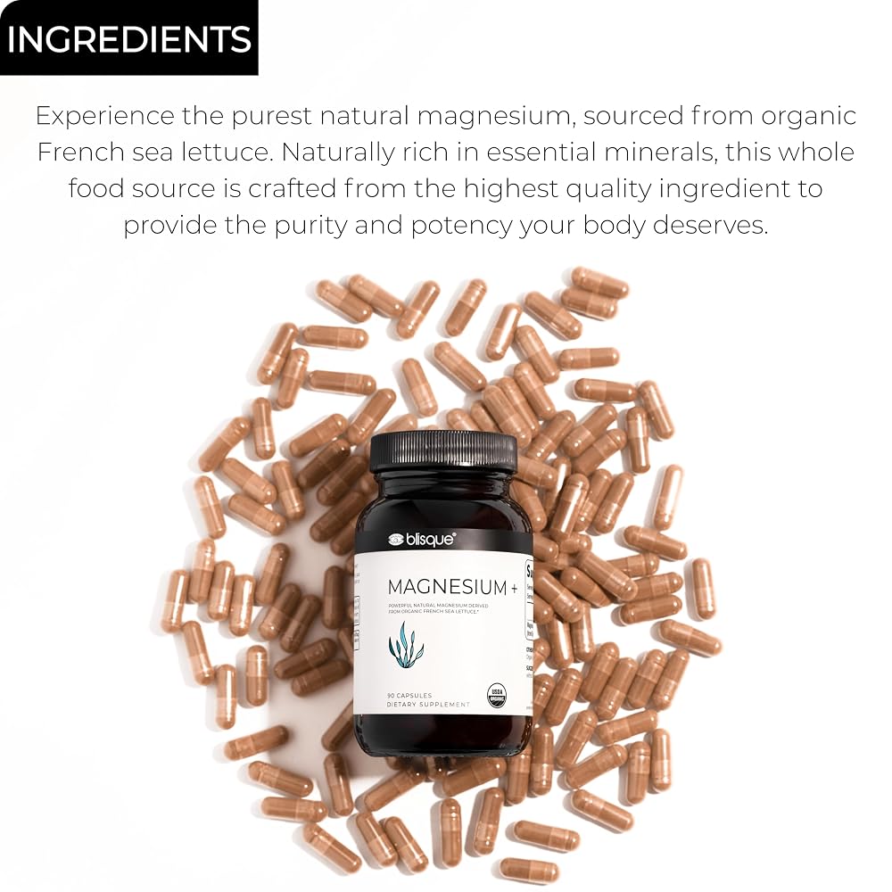 Blisque Magnesium Support Supplement - 90 Capsules - image 4