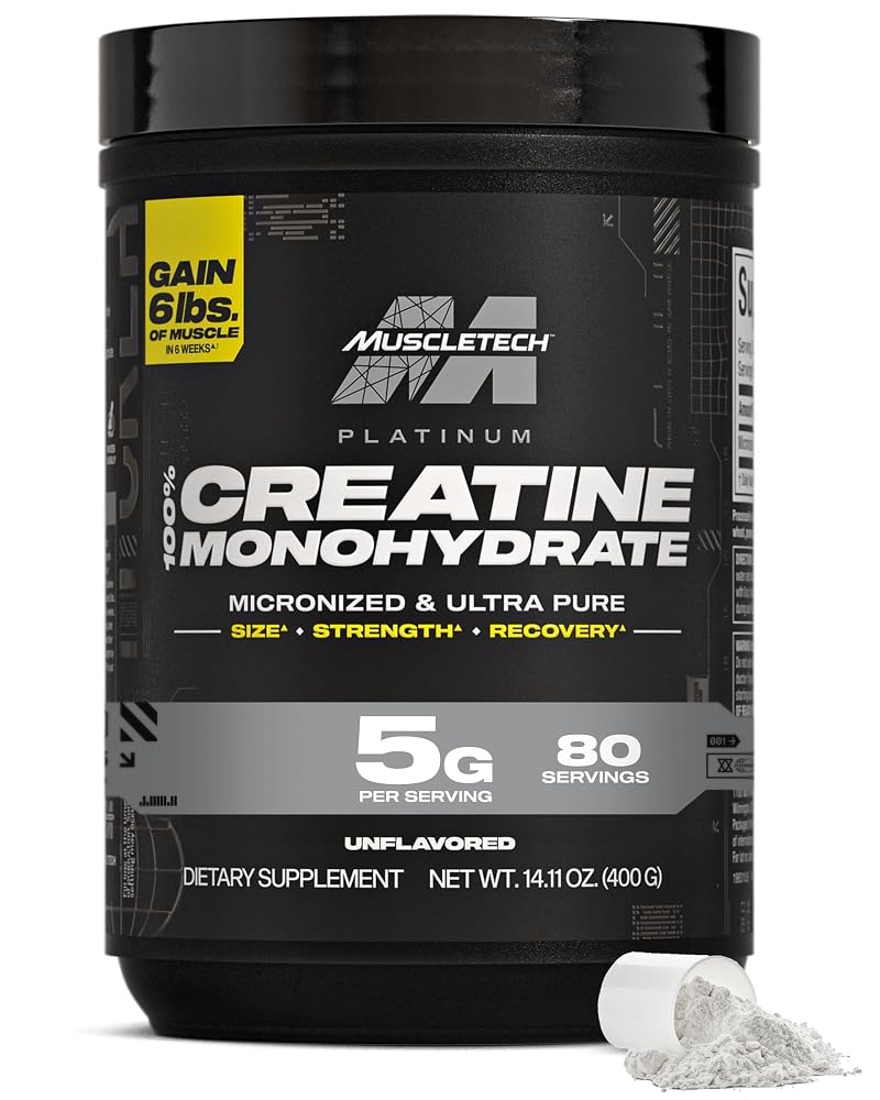 MuscleTech Creatine Monohydrate Powder Platinum Pure - 80 Servings
