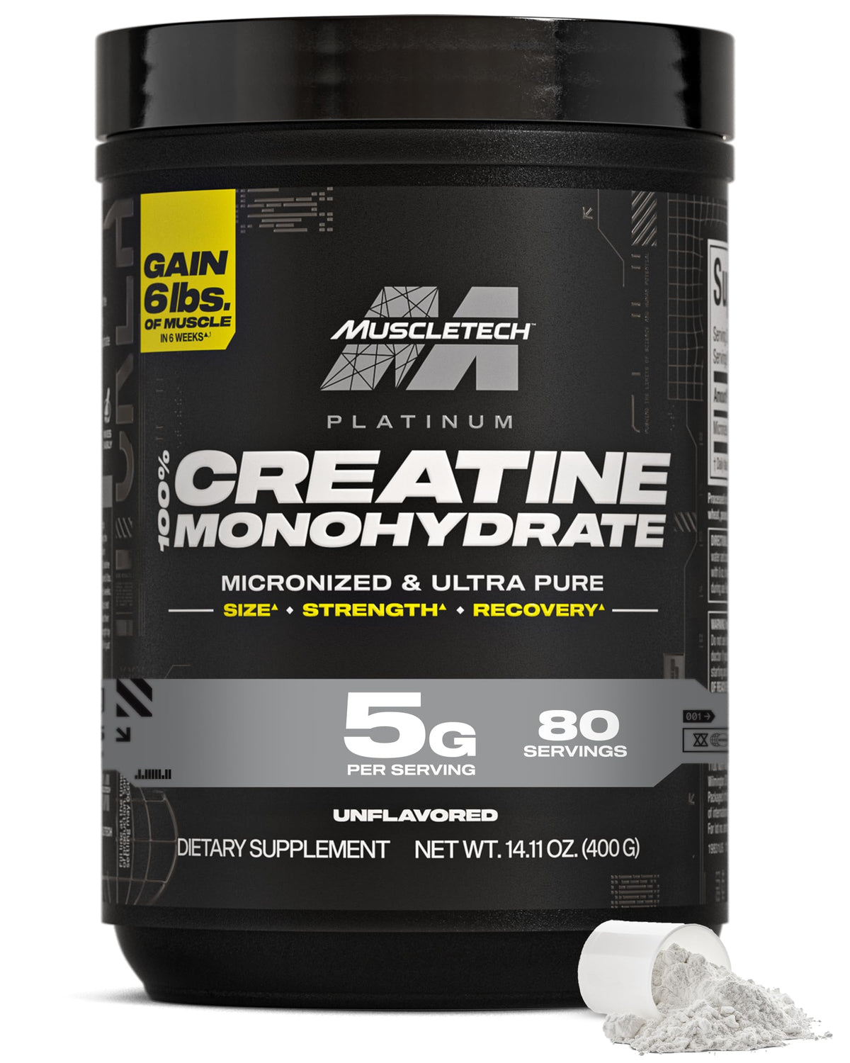 MuscleTech Creatine Monohydrate Powder Platinum Pure - 80 Servings