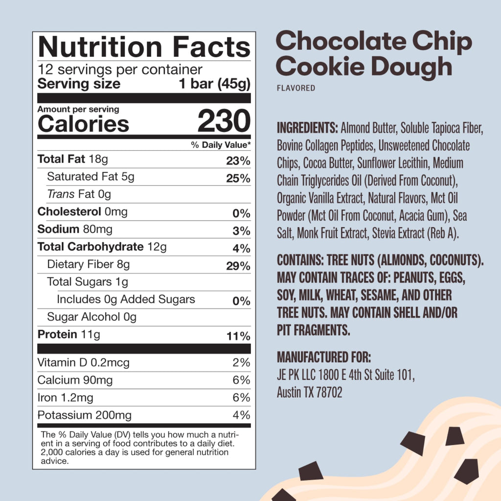 Perfect Keto Protein Snacks - Box of 12 Bars - Low Carb Diet Friendly