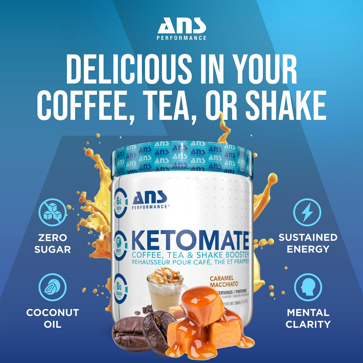 ANS Performance Ketomate Sugar Free Coffee Creamer with MCT Oil