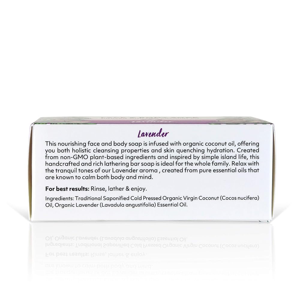 Organic Fiji Coco Fiji Soap Bar with Coconut Oil & Lavender - 2 Pack - image 2