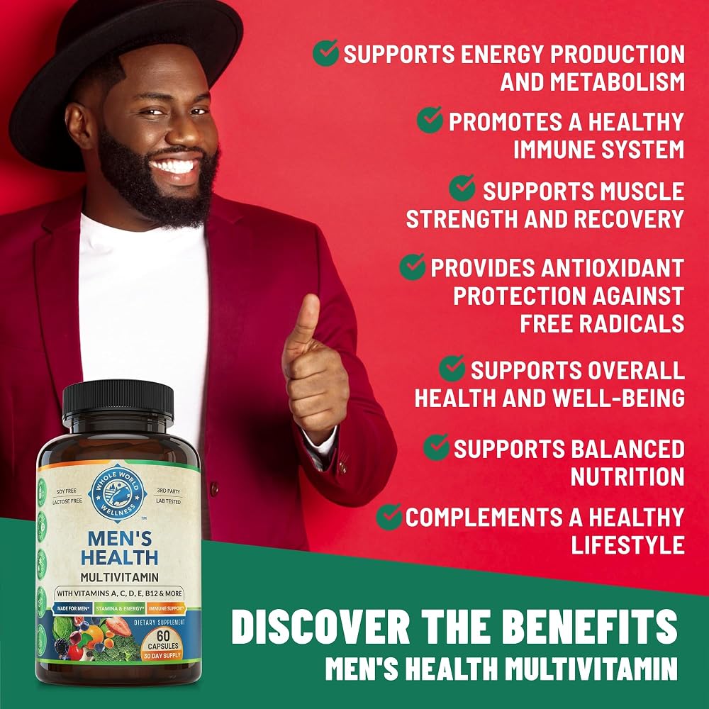 Whole World Wellness Mens Daily Multivitamin for Energy & Focus - 60 Capsules - image 4