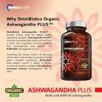 OmniBiotics Organic Ashwagandha 1300mg Stress Relief - 120 Capsules - image 4