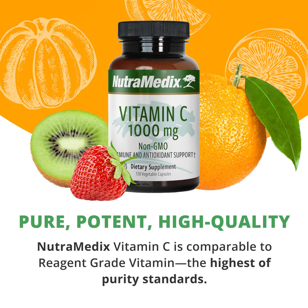 NutraMedix Vitamin C 1000mg Immune Support - 120 Vegetarian Capsules - image 6