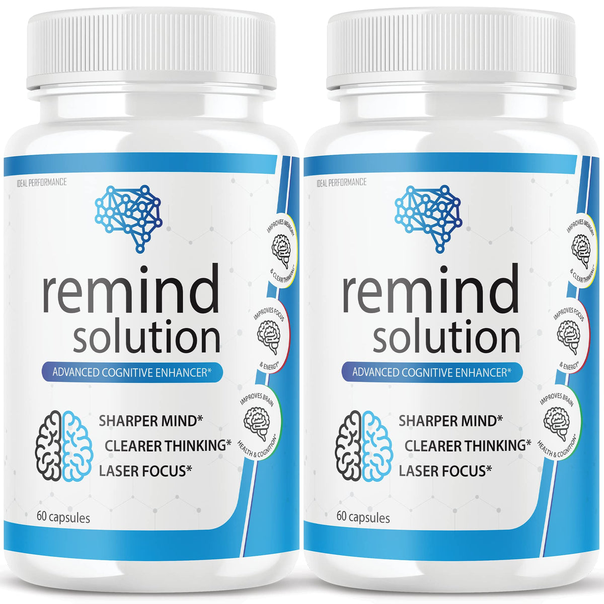 IDEAL PERFORMANCE Remind Solution Memory & Cognitive Support - 120 Capsules