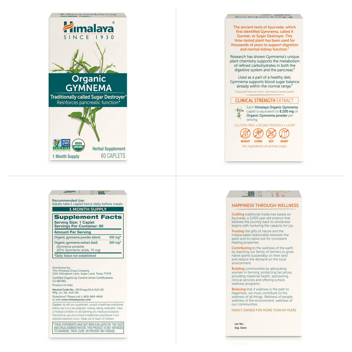 Himalaya Gymnema Sylvestre 700mg Carbohydrate Support - 60 Caplets - image 7