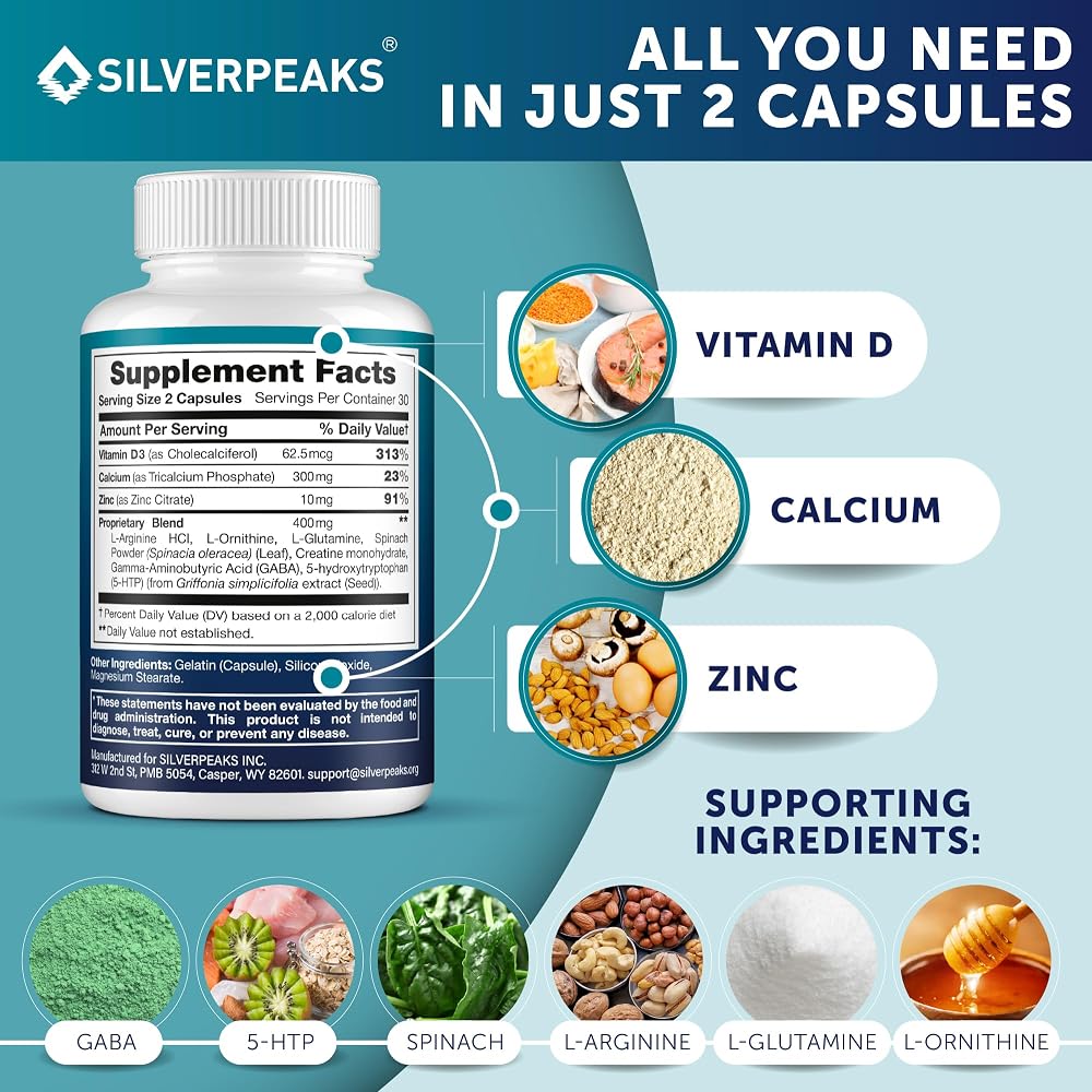 SILVERPEAKS Growth Capsules to Grow Taller