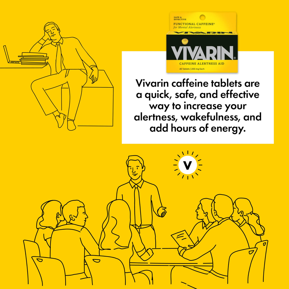 Vivarin Caffeine Pills 200mg Energy Supplement - 80 Tablets - image 4