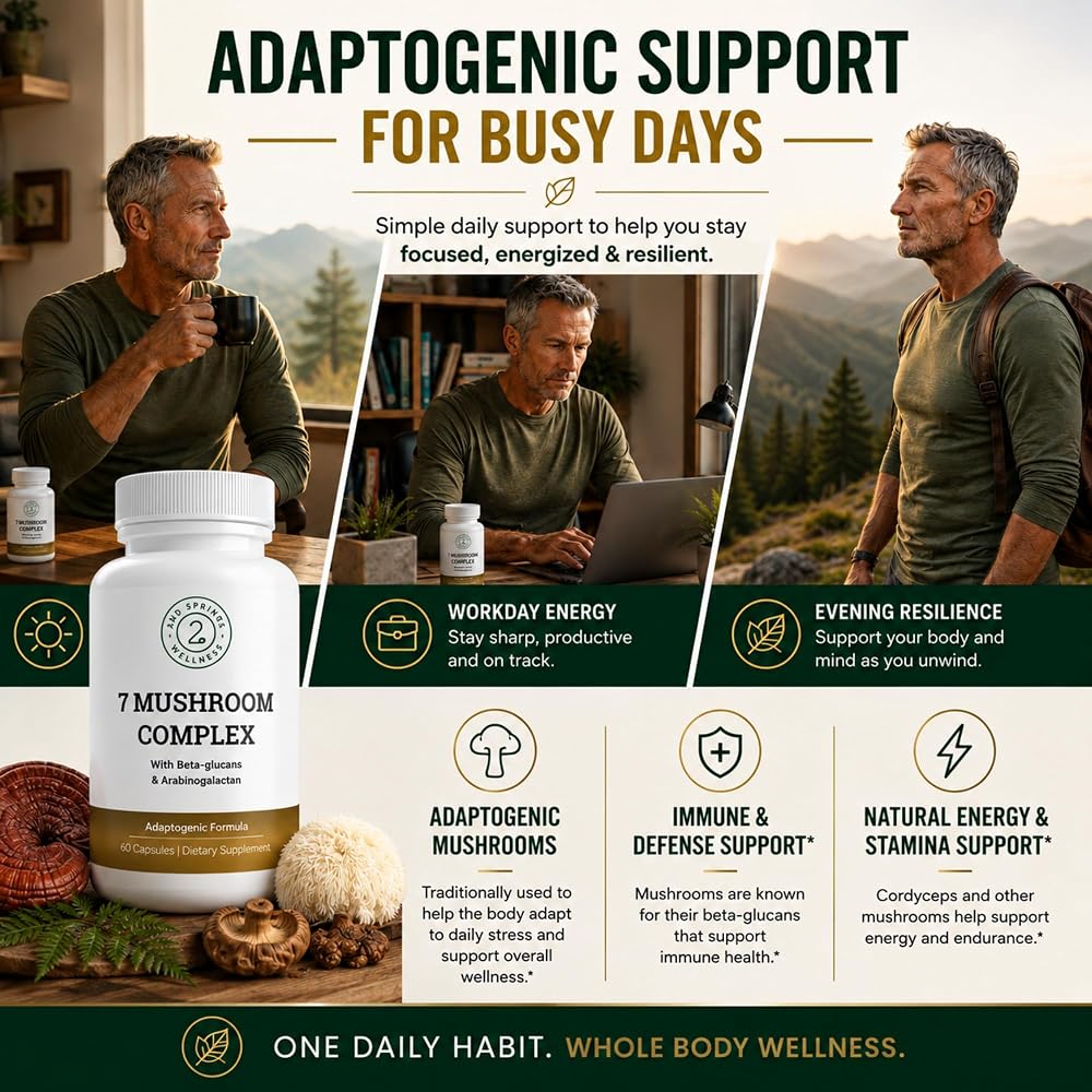 2nd Springs 7 Organic Mushroom Complex - 60 Capsules - image 4