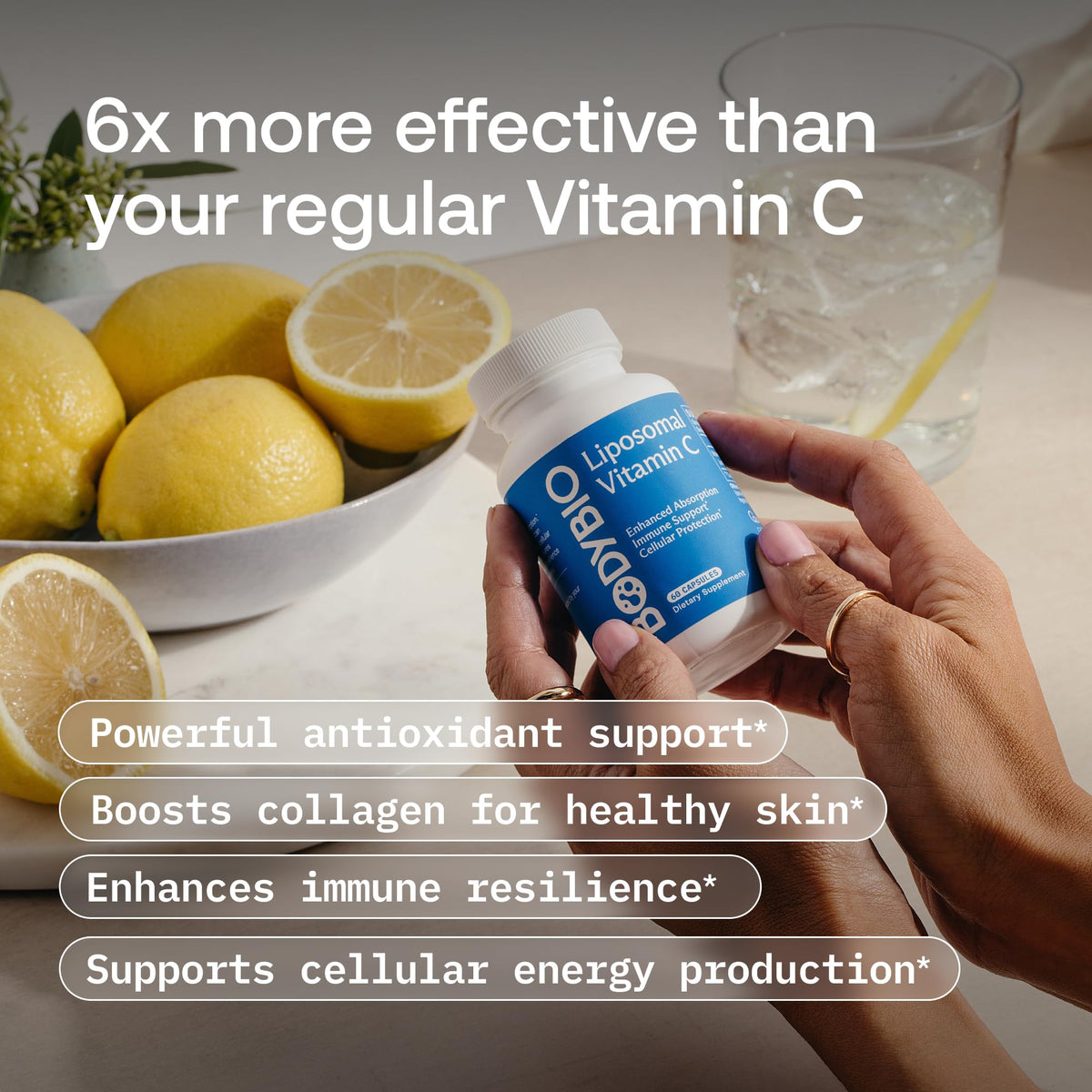 BodyBio Liposomal Vitamin C for Immune Support - 60 Capsules - image 3