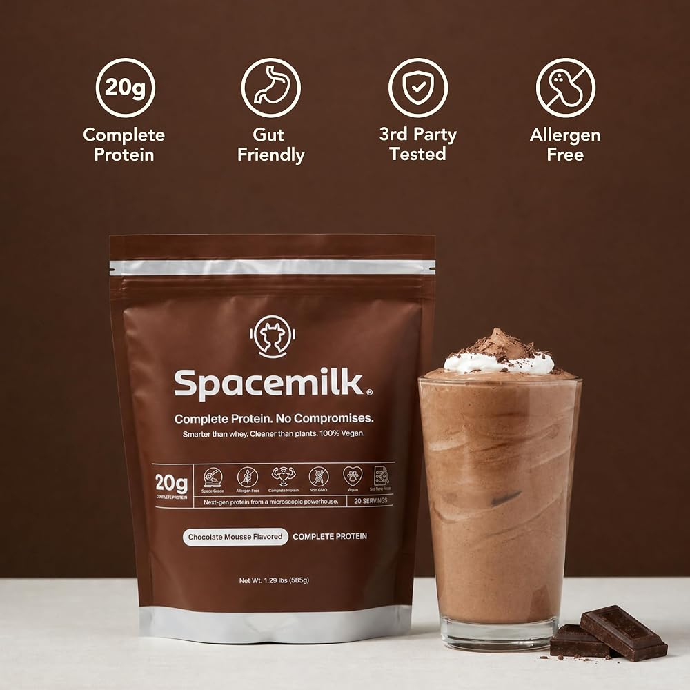 Spacemilk Chocolate Mousse Vegan Protein Powder - 20 Servings - image 2