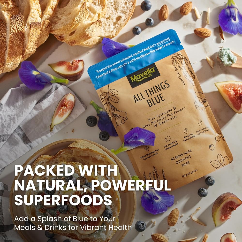 Mavella Blue Spirulina Powder with Butterfly Pea Flower - 100g - image 3