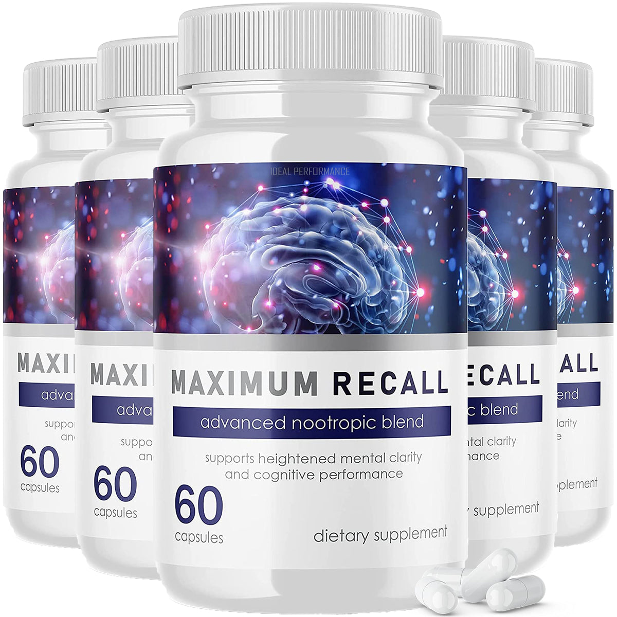 IDEAL PERFORMANCE Maximum Recall Brain Supplement - 300 Capsules