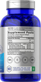 Horbäach Wild Alaskan Salmon Fish Oil 3000mg - 180 Softgels - image 2