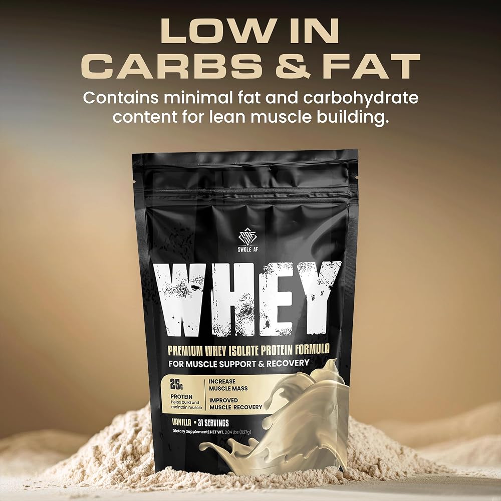 Swole AF Whey Isolate Protein Powder for Muscle Support - 31 Servings - image 3