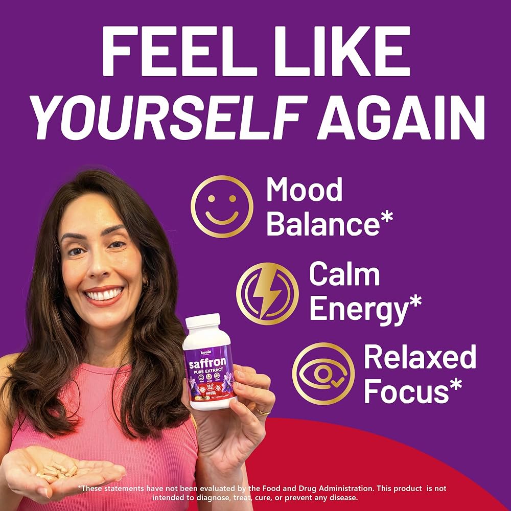 Kwala Nutrition Saffron Extract 88.5mg for Mood & Energy - 90 Capsules - image 2