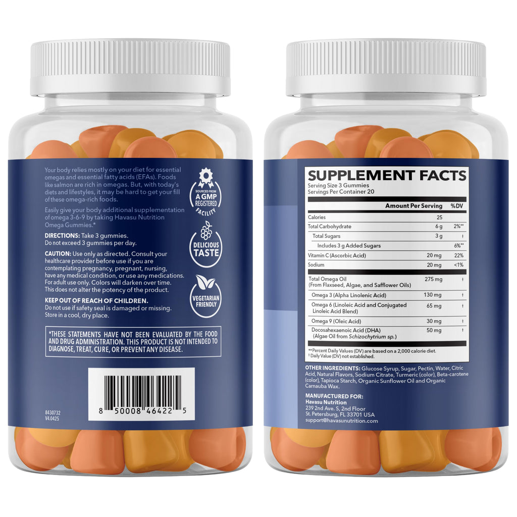 Havasu Nutrition Vegan Omega 3 6 9 Gummies with DHA - 60 Count - image 8