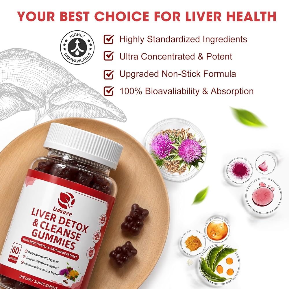 Lukaree Liver Cleanse Detox & Repair Gummies - 120 Count - image 6