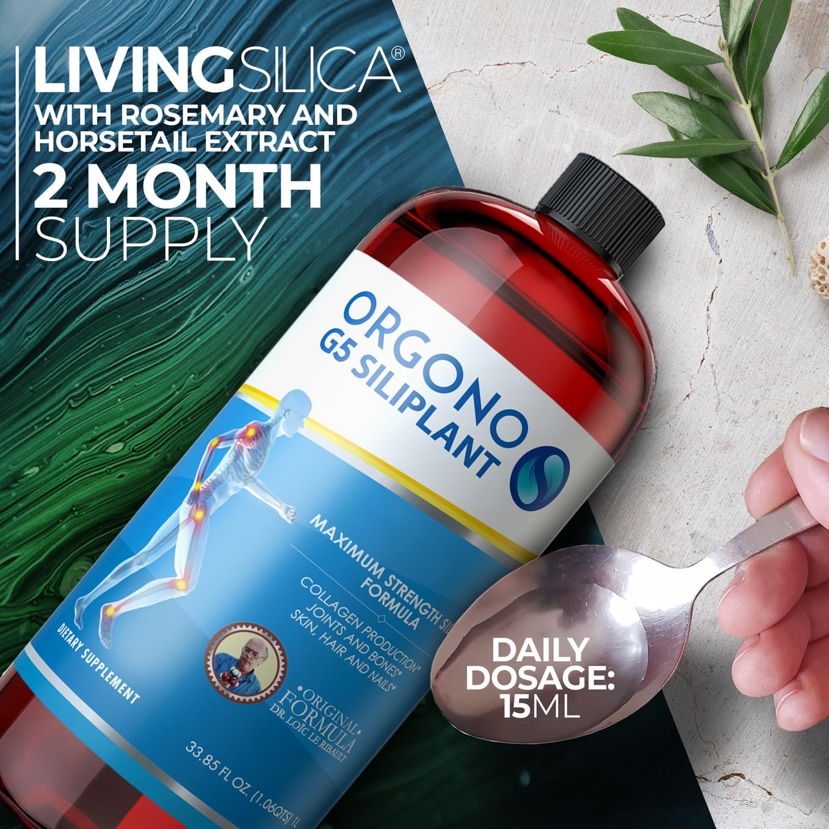 Living Silica ORGONO Silicon Supplement for Collagen - 66 Servings - image 6