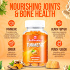 BeElevated Turmeric Gummies for Adults Peach Flavor