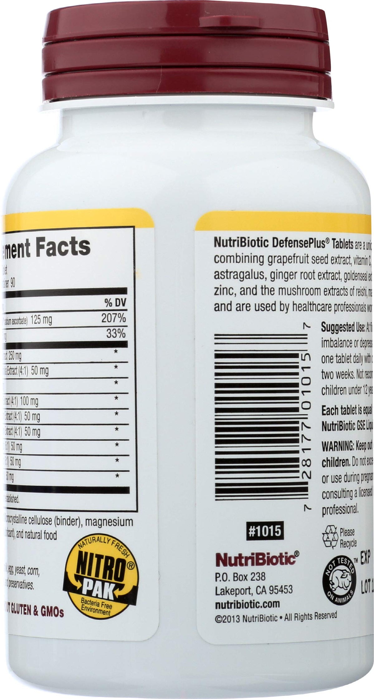 NutriBiotic Defense Plus Herbal Supplement - 90 Tablets - image 2