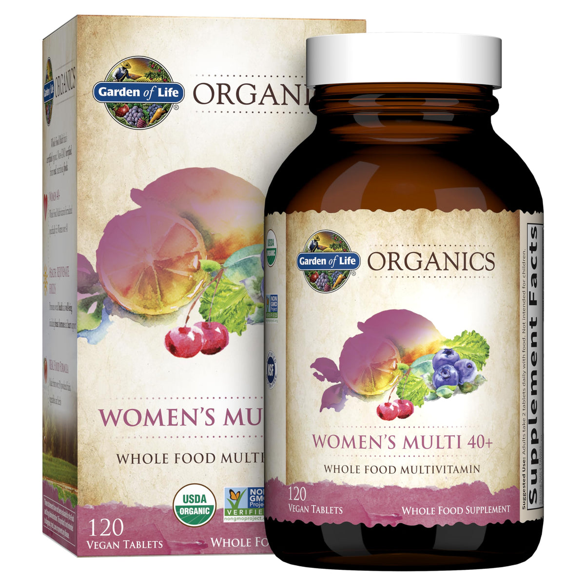 Garden of Life Organics Women 40+ Multivitamin - 120 Tablets